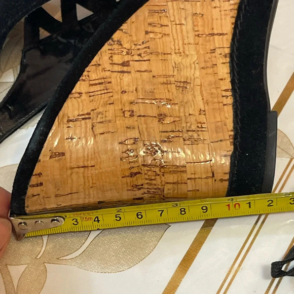 Franco Sarto, Sasha, Black Suede leather wedges, platform size 10 - Picture 4 of 6